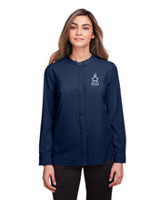 Load image into Gallery viewer, Women's Mandarin Collar Stretch Performance Shirt (TK-12 Logo)