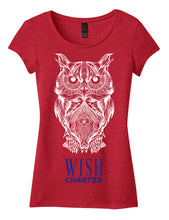 Load image into Gallery viewer, Junior Girl's Sketched Big Owl Fitted T-Shirt