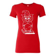 Load image into Gallery viewer, Retro Wizard Owl Fitted (Girls'/Women's) T-Shirt
