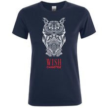 Load image into Gallery viewer, Sketched Big Owl Fitted (Girls' & Women's) T-Shirt