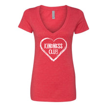 Load image into Gallery viewer, &quot;KiNDNESS Club&quot; V-Neck Girls&#39;/Women&#39;s T-Shirt &quot;Inspire Kindness in the World&quot;... Adrien Murphy
