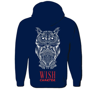 Sketched Big Owl Pullover Hoodie Sweatshirt