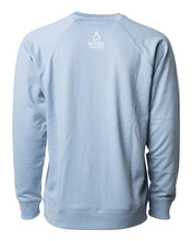 Load image into Gallery viewer, Owl on the Moon Crewneck Sweatshirt (MISTY BLUE)