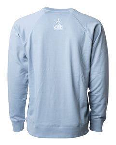 Fluttering Owl Crewneck Sweatshirt (Misty Blue)