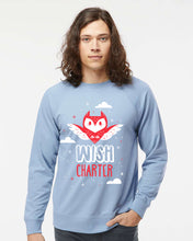 Load image into Gallery viewer, Fluttering Owl Crewneck Sweatshirt (Misty Blue)