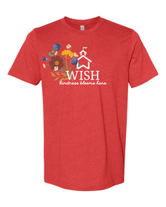"Kindness Blooms Here" Soft Blend RED Tee