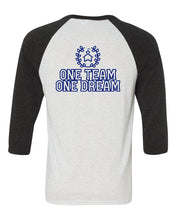 Load image into Gallery viewer, WAHS Team Spirit &quot;One Team - One Dream&quot; Black Baseball Tee