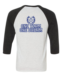 WAHS Team Spirit "One Team - One Dream" Black Baseball Tee