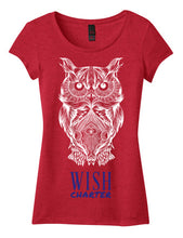 Load image into Gallery viewer, Junior Girl&#39;s Sketched Big Owl Fitted T-Shirt