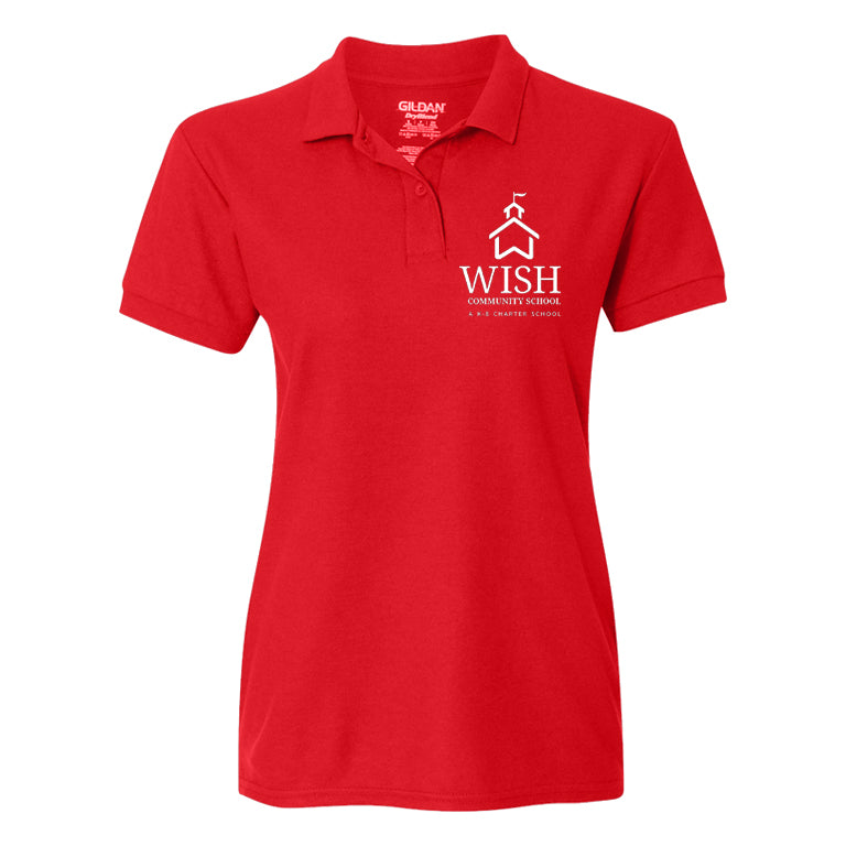 Community School Logo Fitted Polo