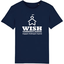 Load image into Gallery viewer, Engaged, Challenged, Inspired WISH Community School T-Shirt