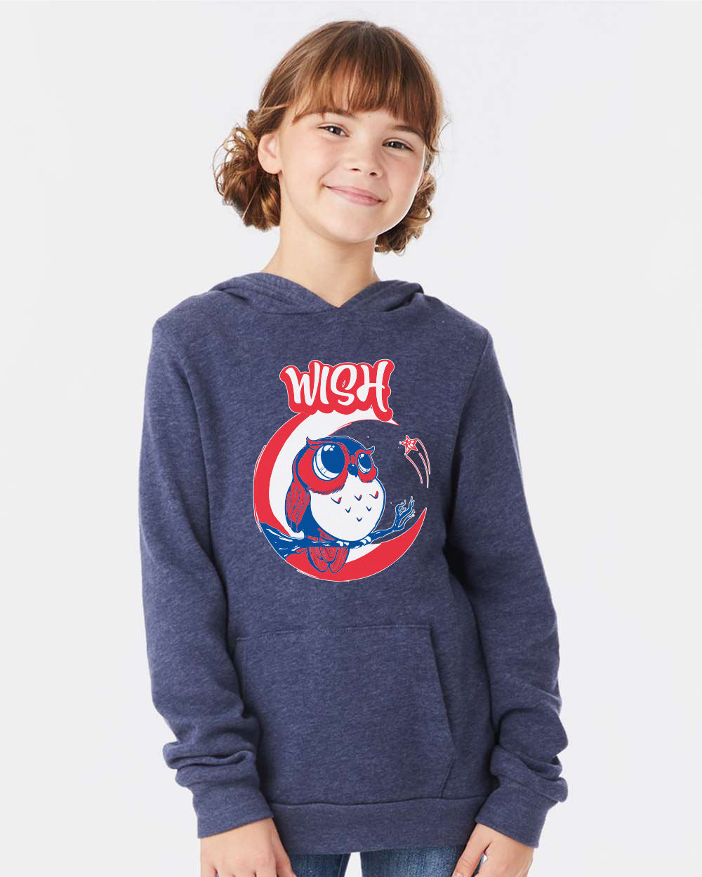 Owl on the Moon ORGANIC Pullover Hoodie Sweatshirt