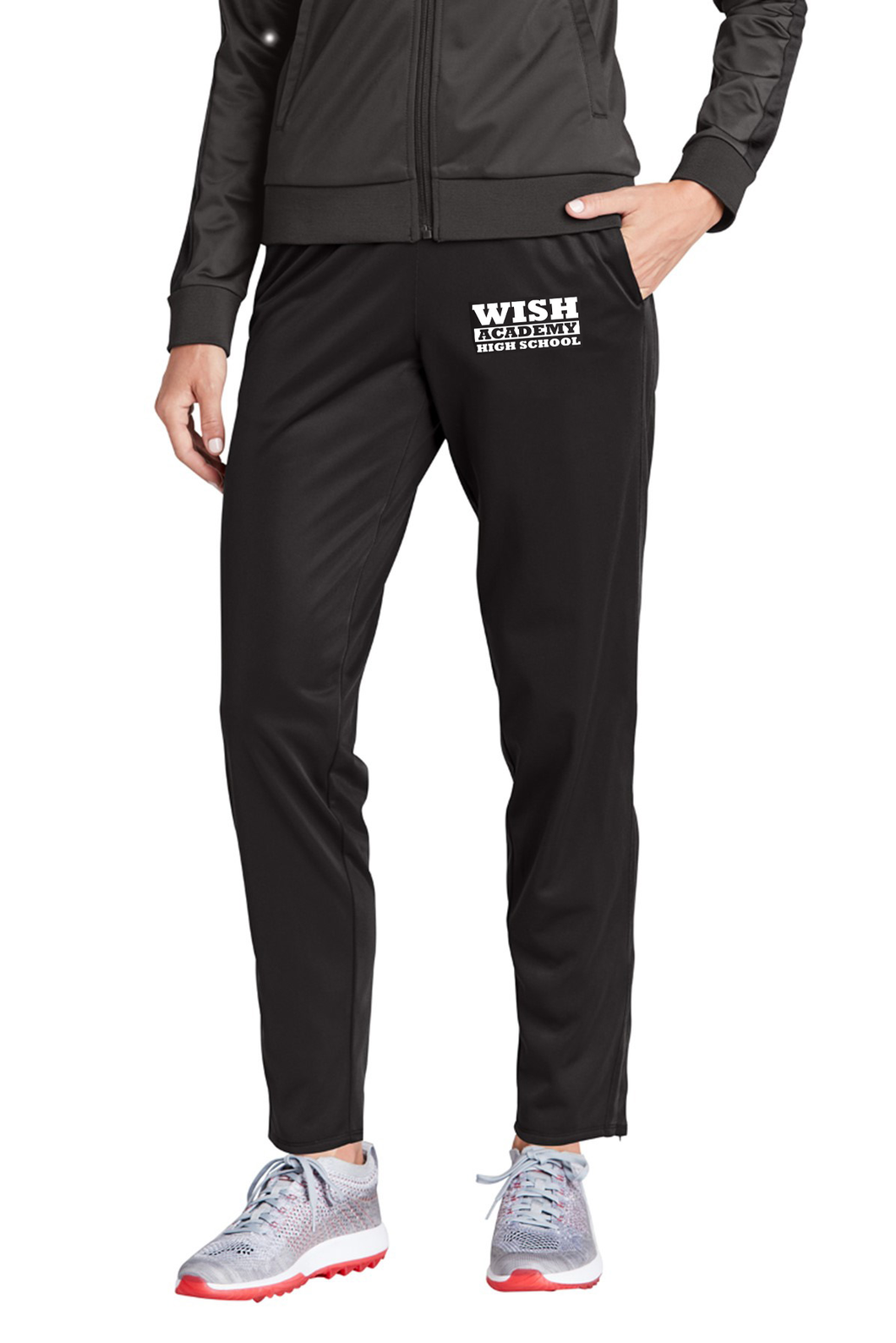 WISH Academy Women's Tapered Leg Athletic Active Pants –