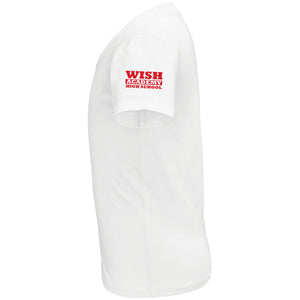 Left Sleeve Print 100% Cotton V-NECK T-Shirt  (WAHS)