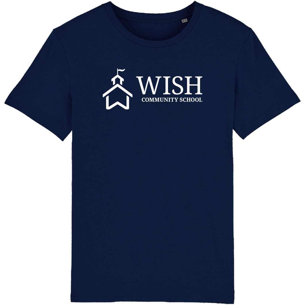 WISH Community School T-Shirt (Red & Navy Blue)