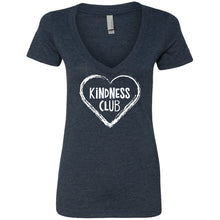 Load image into Gallery viewer, &quot;KiNDNESS Club&quot; V-Neck Girls&#39;/Women&#39;s T-Shirt &quot;Inspire Kindness in the World&quot;... Adrien Murphy