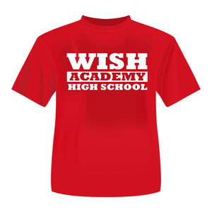 WISH Academy Large Block Letter Crew Neck SOFT BLEND T-Shirt